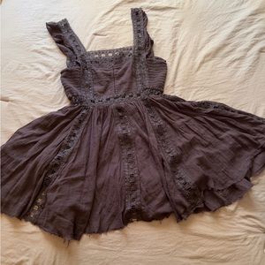 FP ONE black lace trim dress